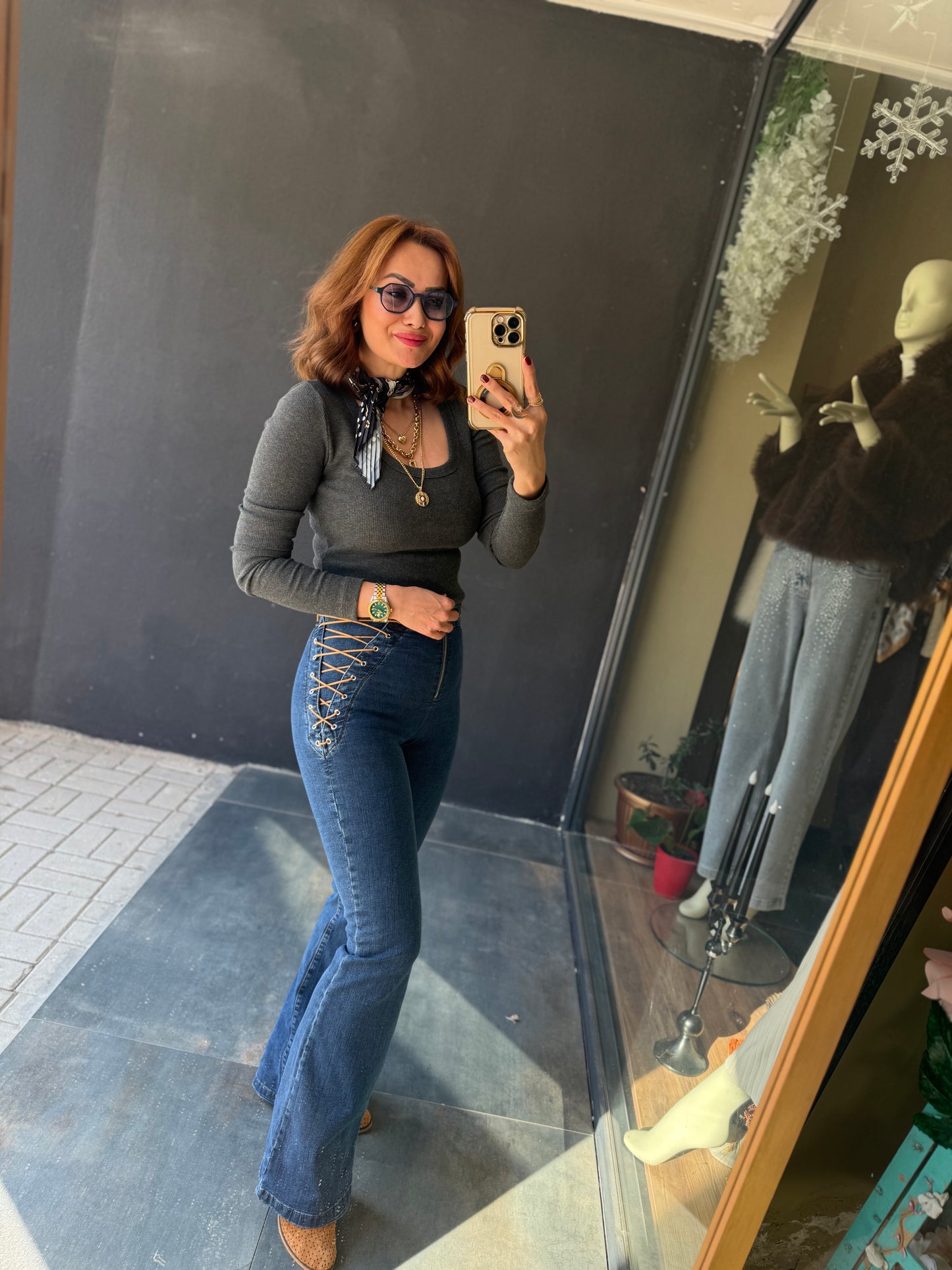 Hayko Gri Basic Bluz