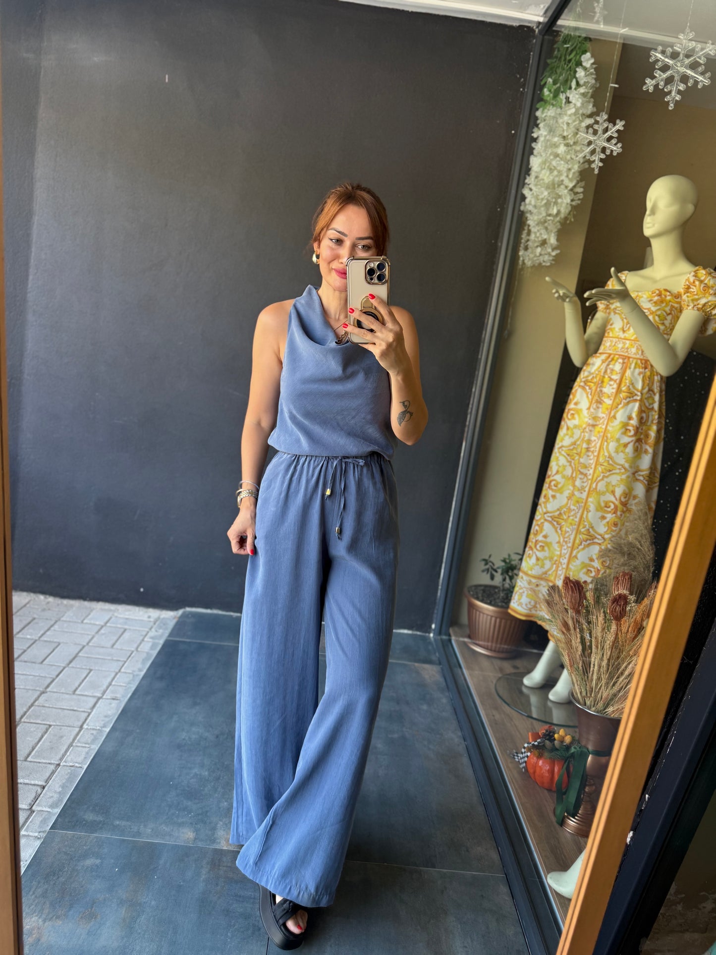 Agatha Mavi Tensel Takım