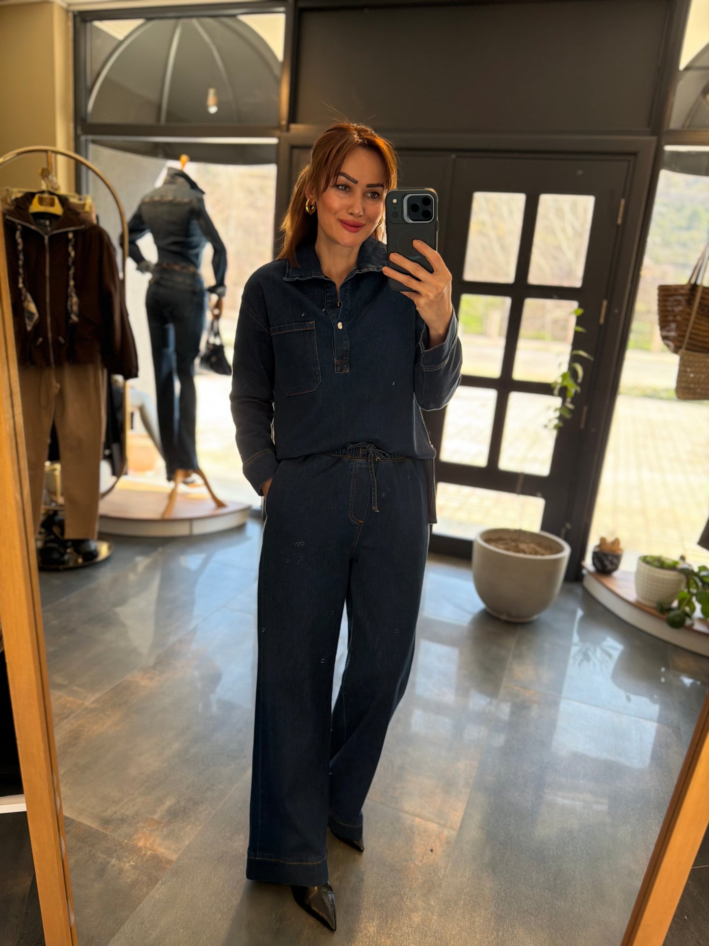 Aleya Jean Gömlek & Pantolon Takım