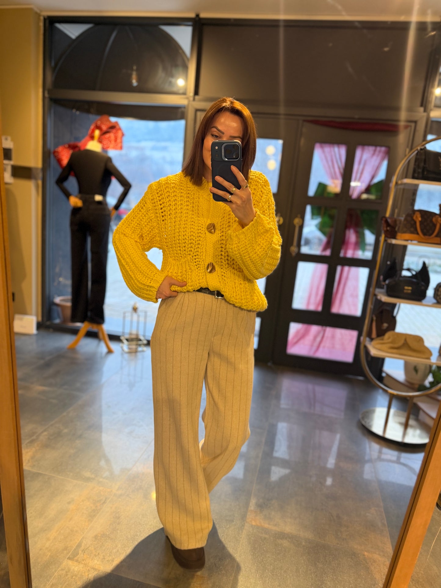 Elegance Bej Kaşe Pantolon