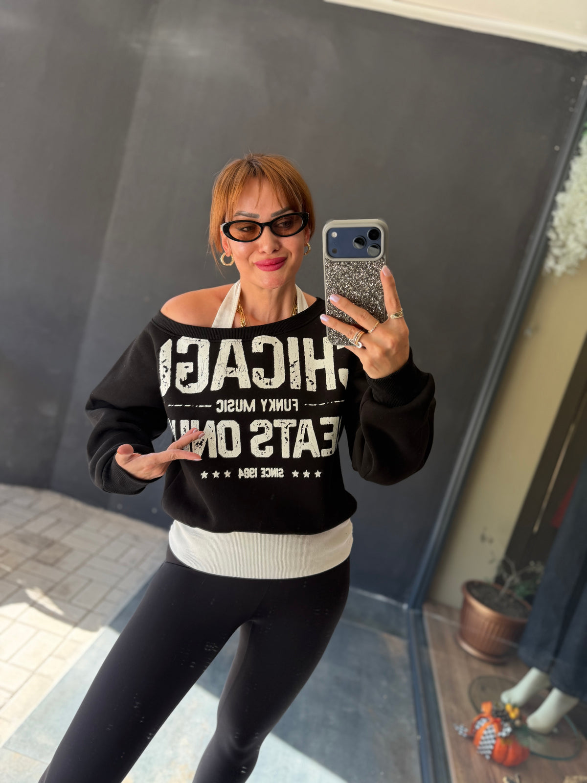 Chicago Siyah Sweatshirt