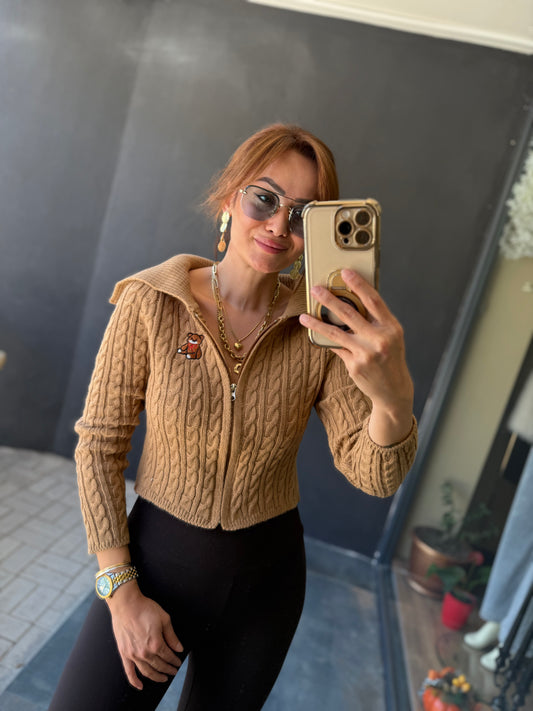 İkonic Camel Teddy Hırka