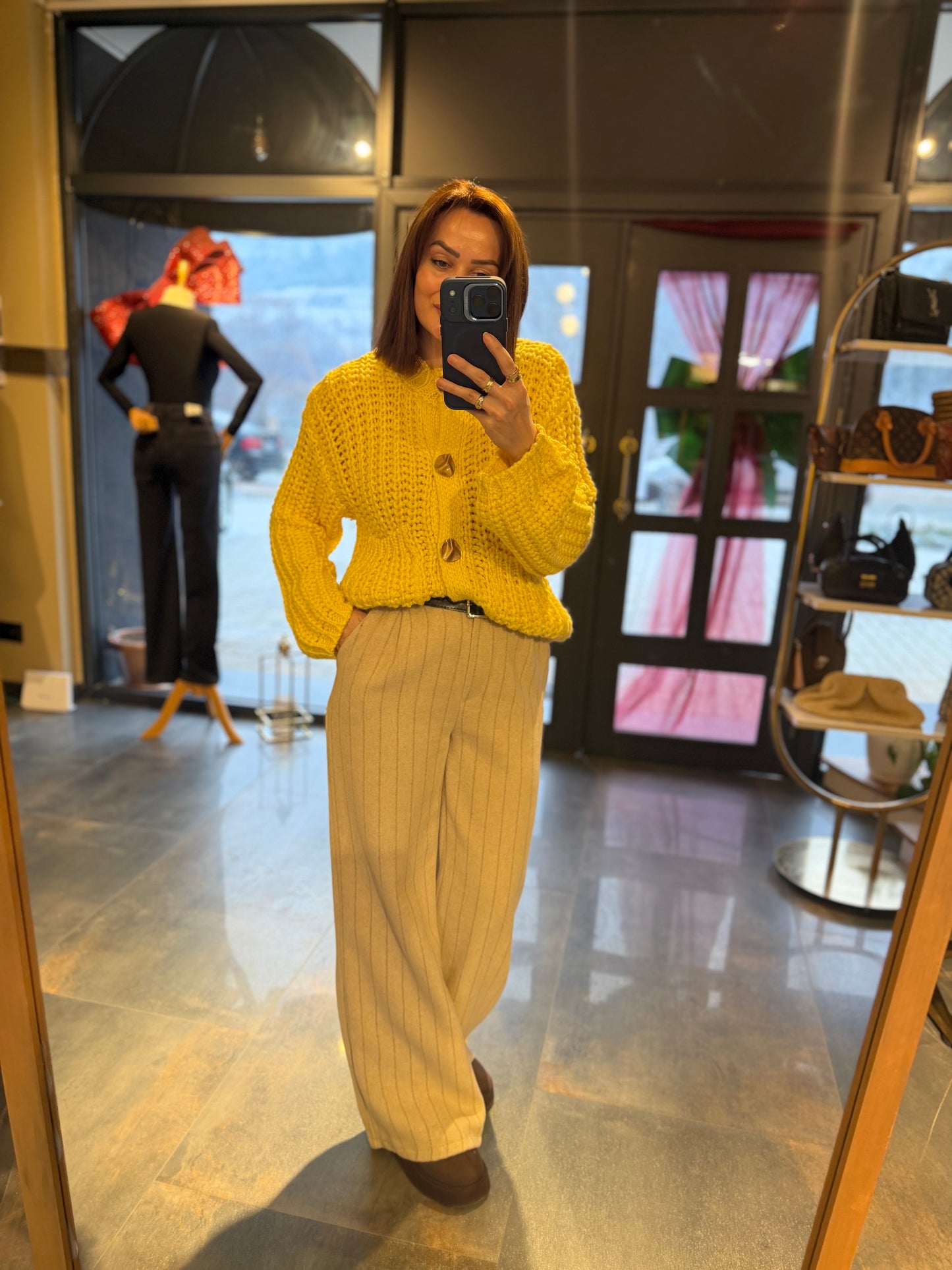 Elegance Bej Kaşe Pantolon