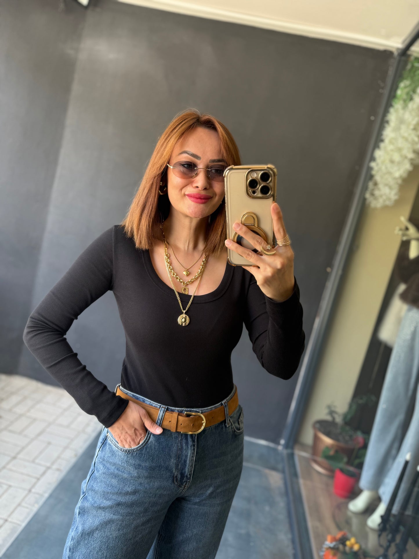 Hayko Siyah Basic Bluz