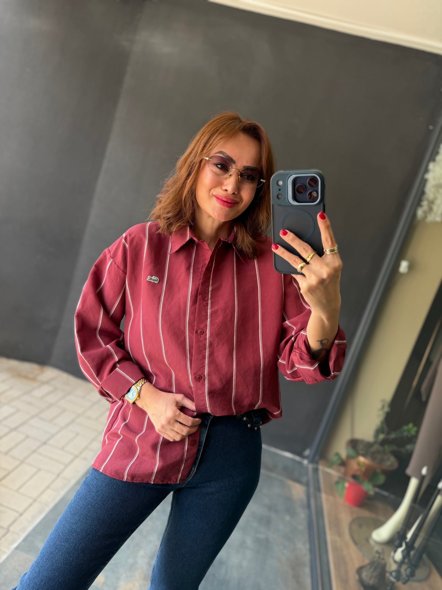 Tiante Bordo Tensel Gömlek