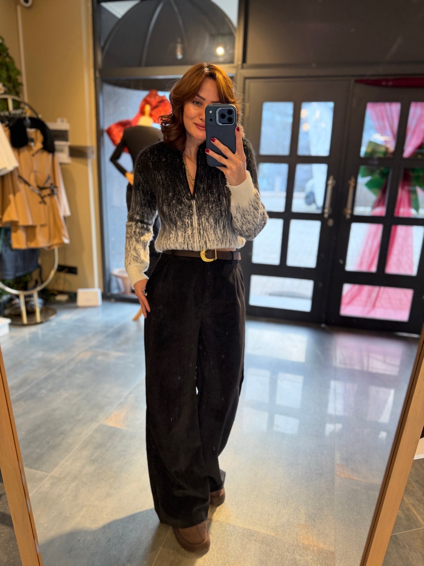 Bali Fermuar Detaylı Kaşmir Hırka