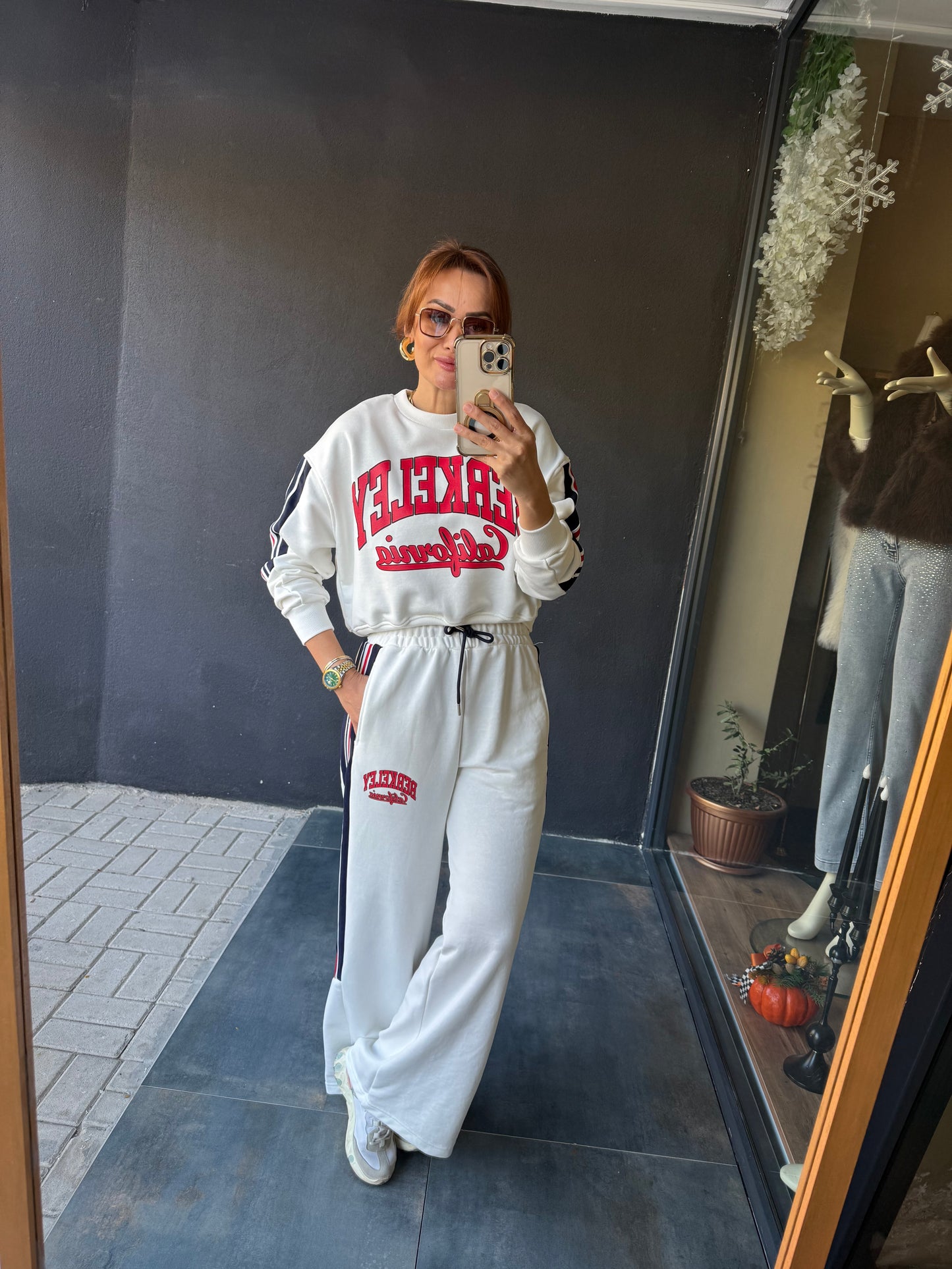 Minty Beyaz Palazzo Eşofman Takımı