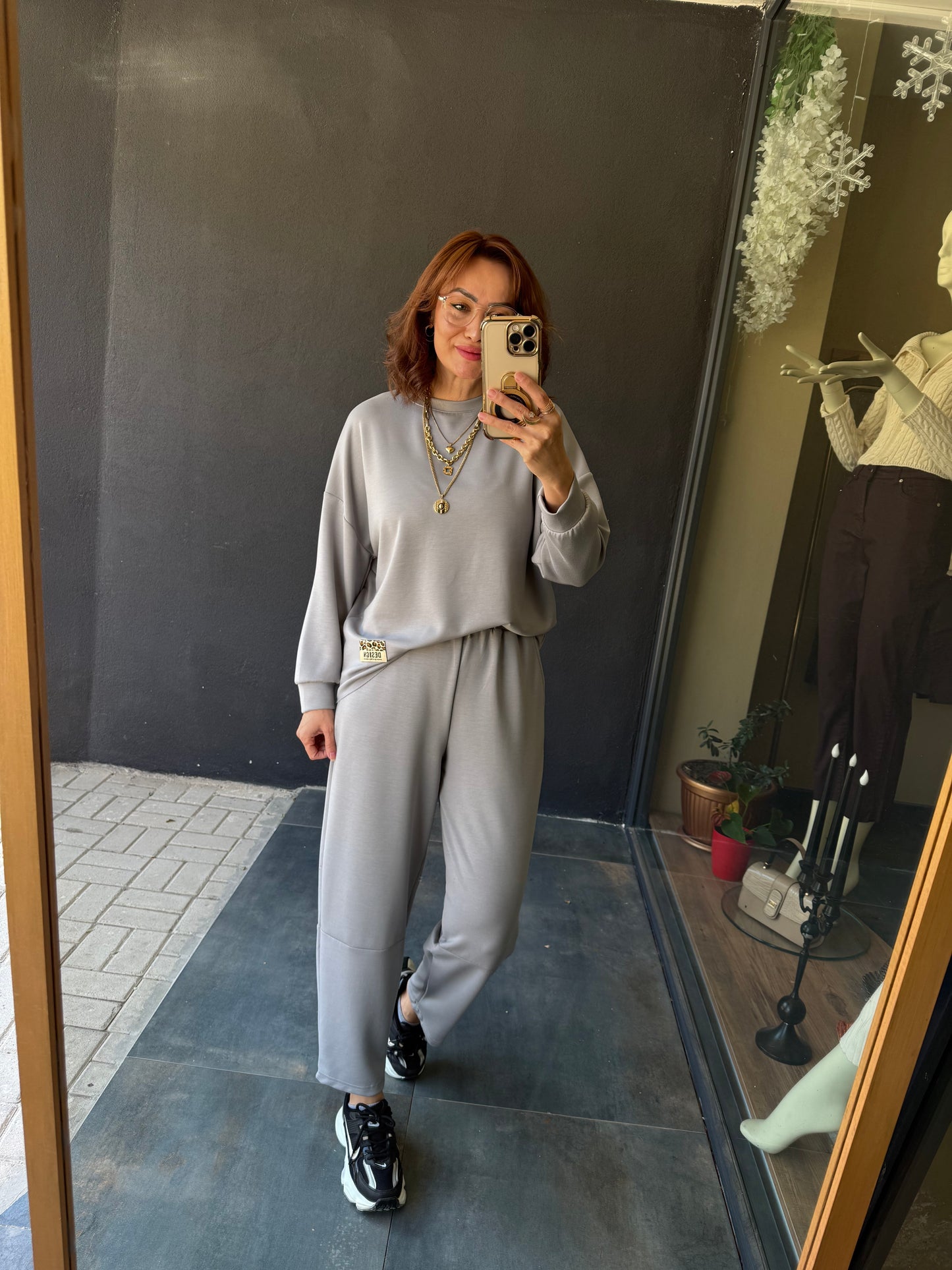 Şayza Gri Armalı Takım