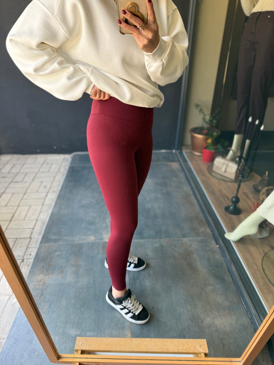 Oys Bordo Toparlayıcı Tayt