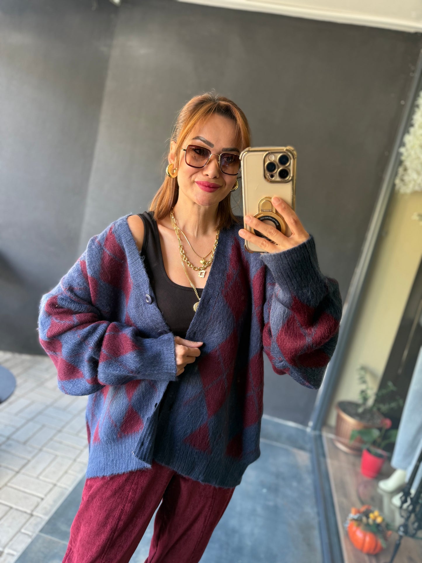 Ruzy Bordo Kaşmir Hırka