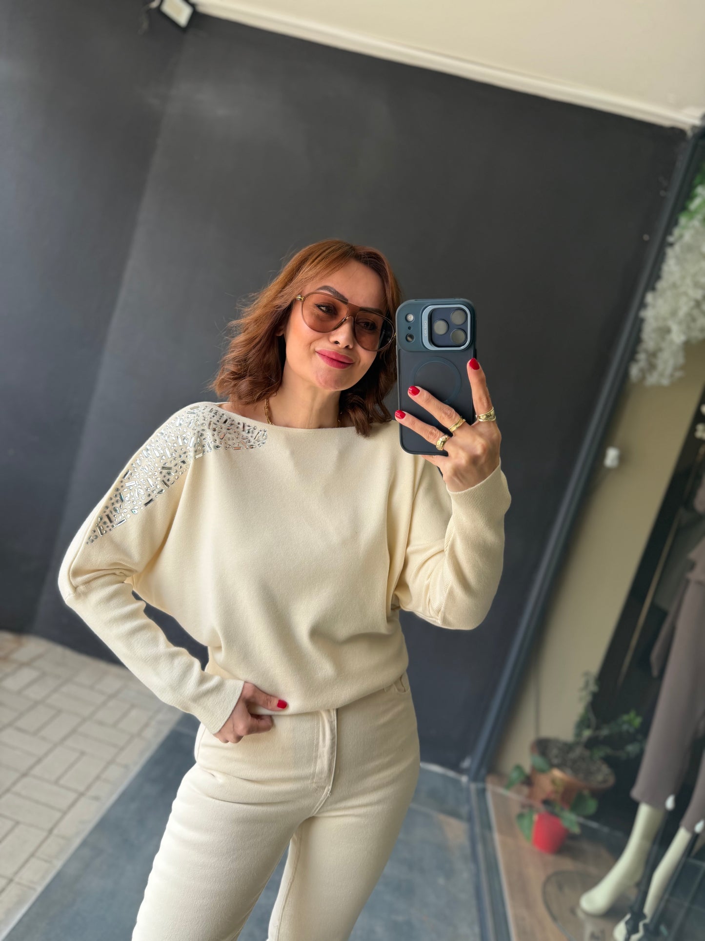 Crowi Bej Elit Triko Bluz