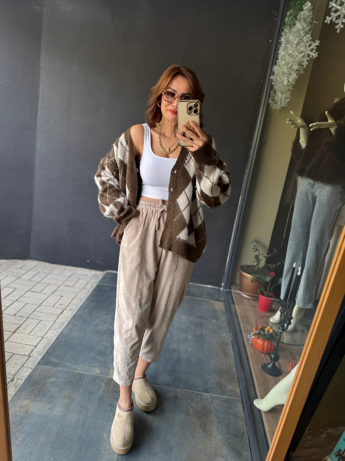 Sory Bej Kadife Pantolon