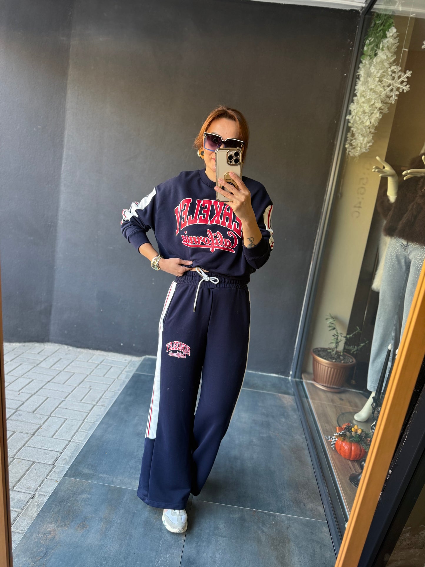 Minty Lacivert Palazzo Eşofman Takımı