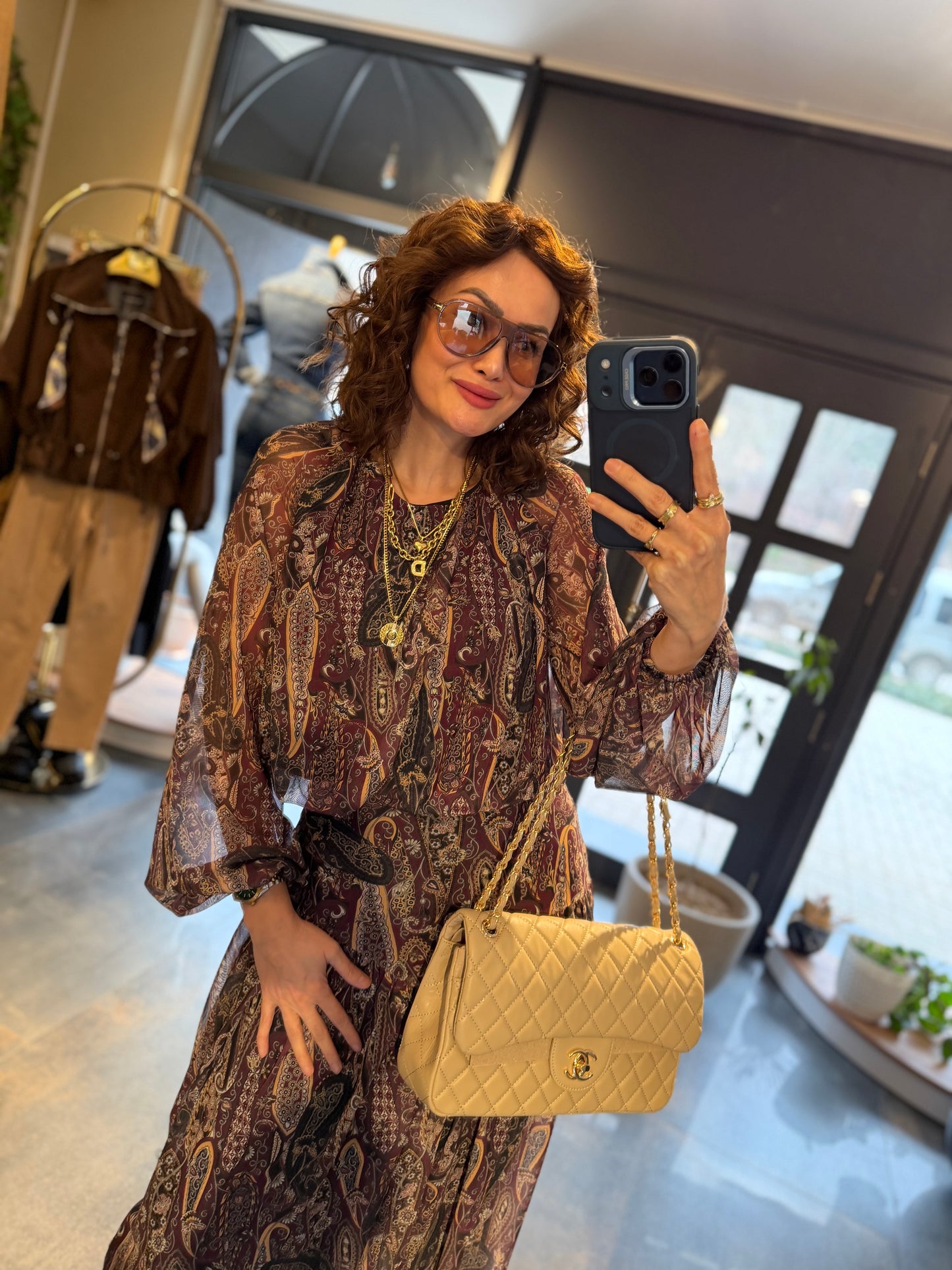 Write Vintage Etnik Şifon Takım