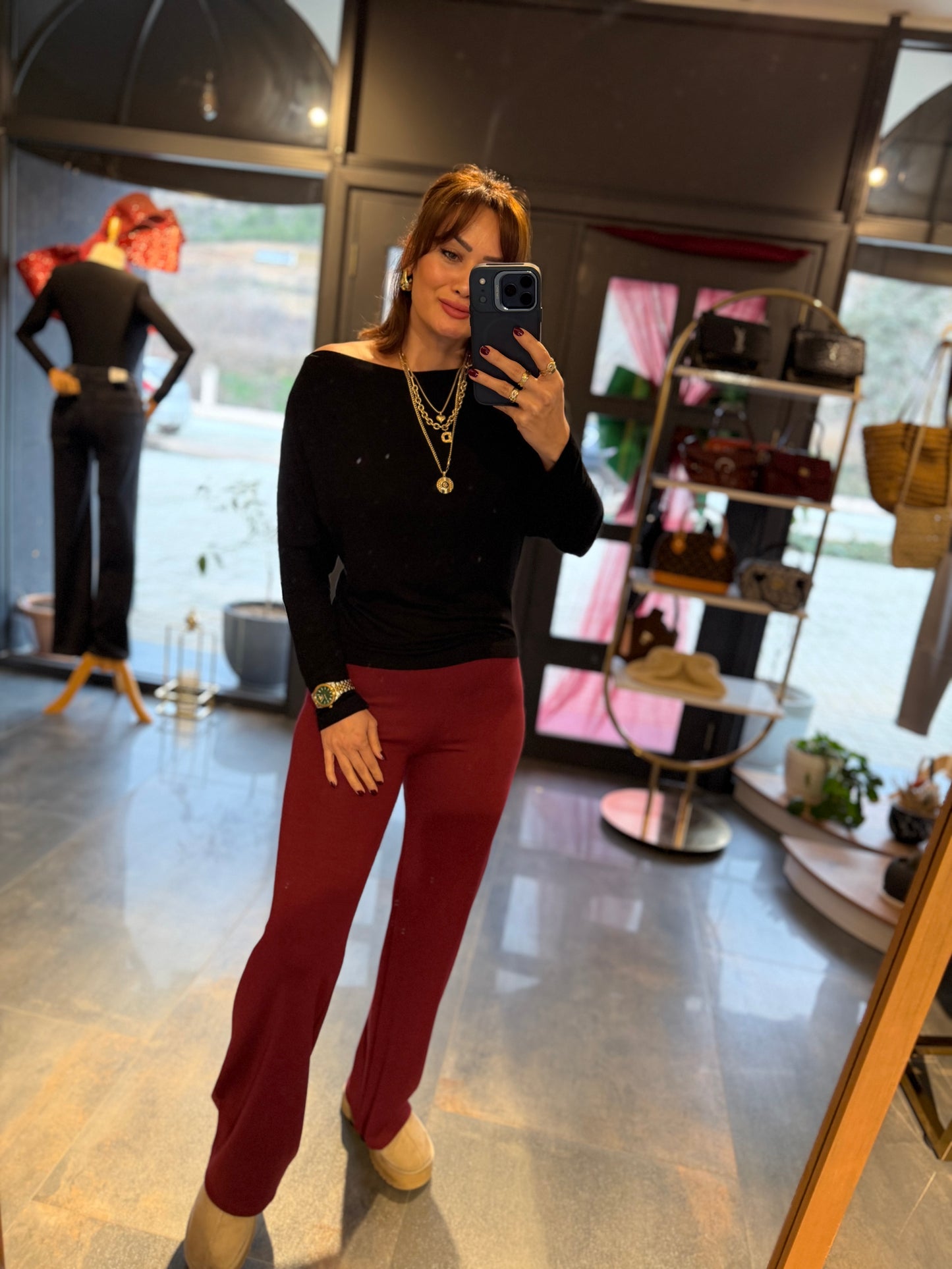 The Secret Bordo Modal Pantolon