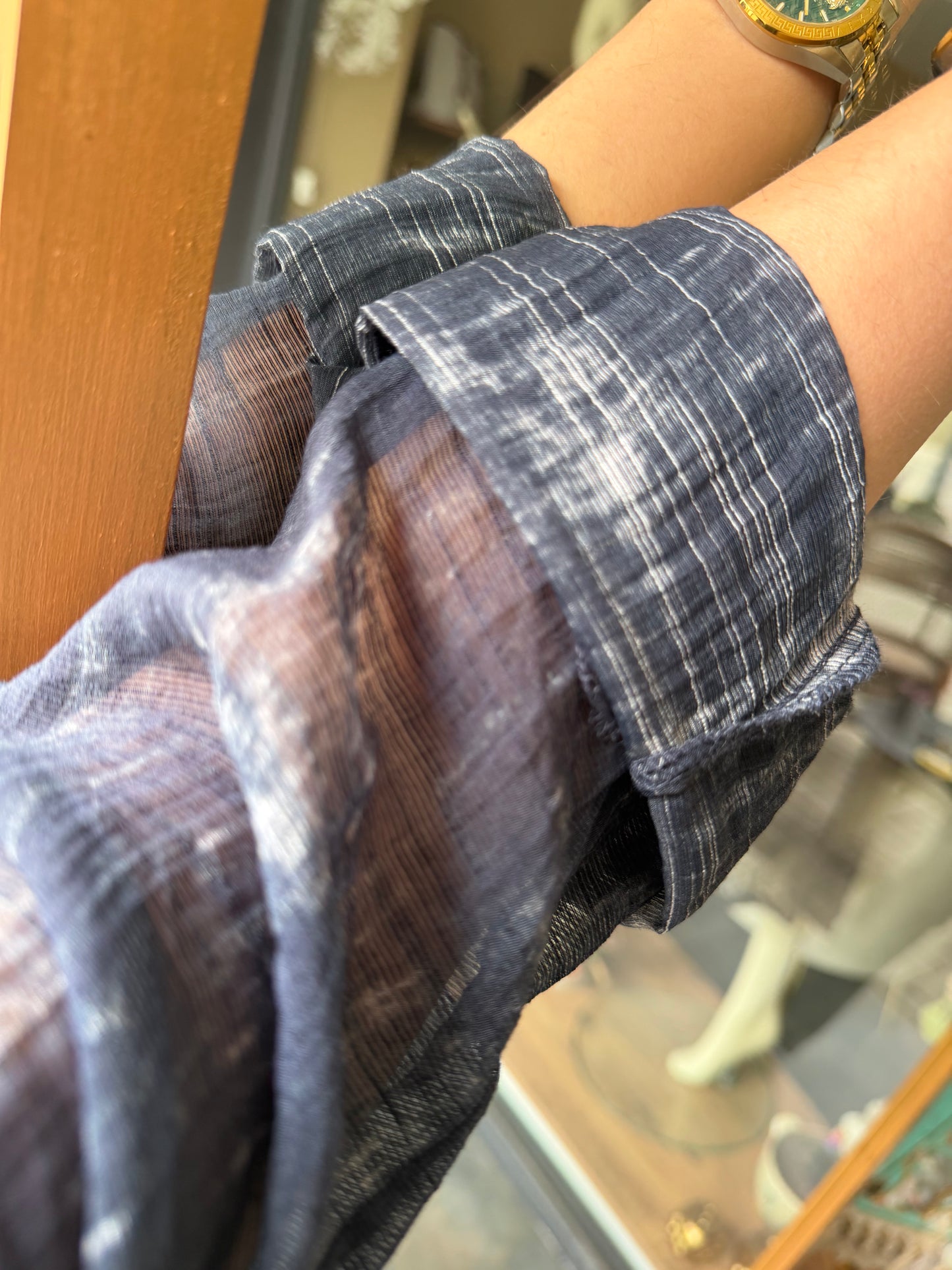 Vilen Mavi Transparan Gömlek