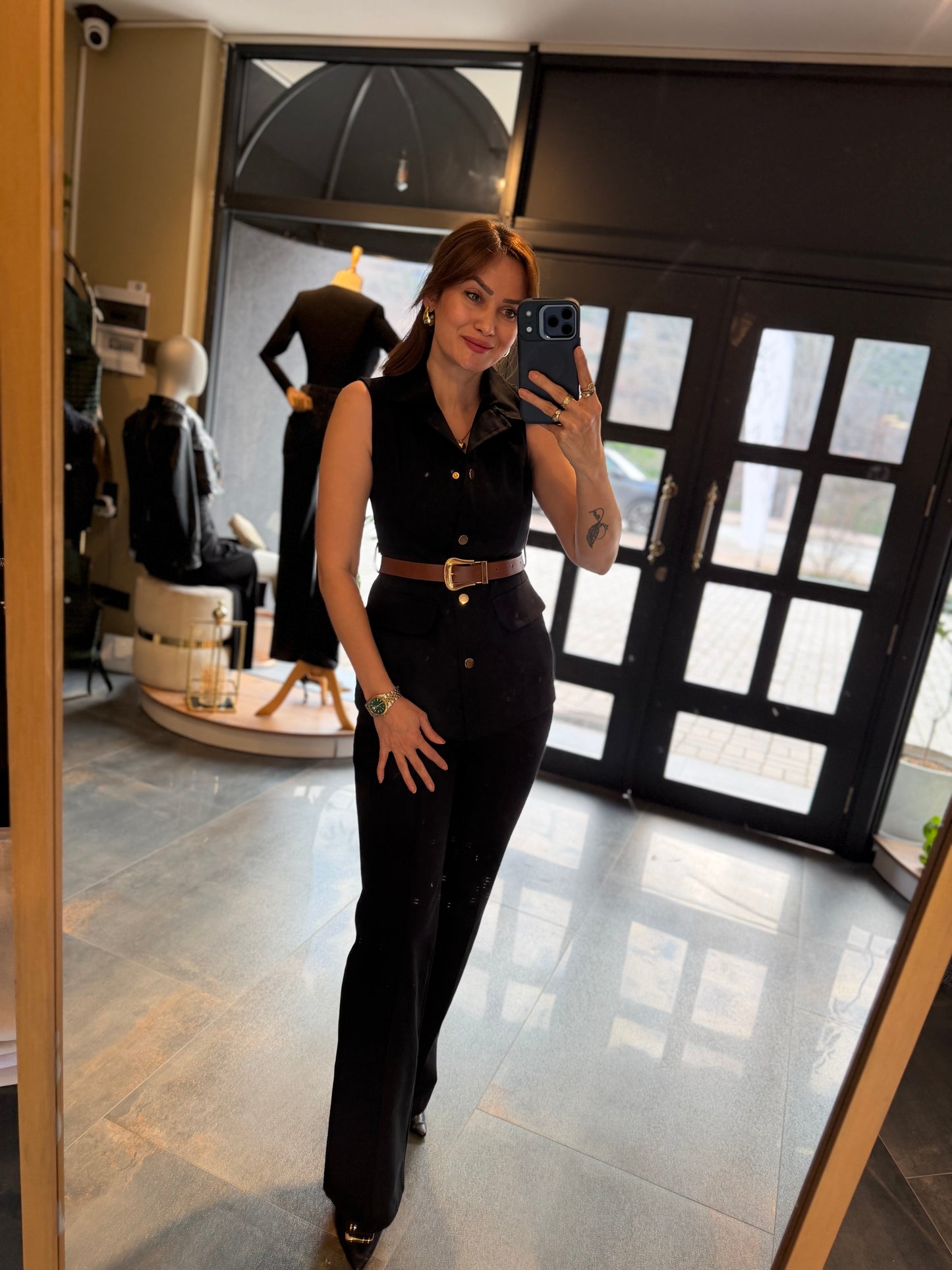 Newstar 4 Siyah Jean Yelekli Takım