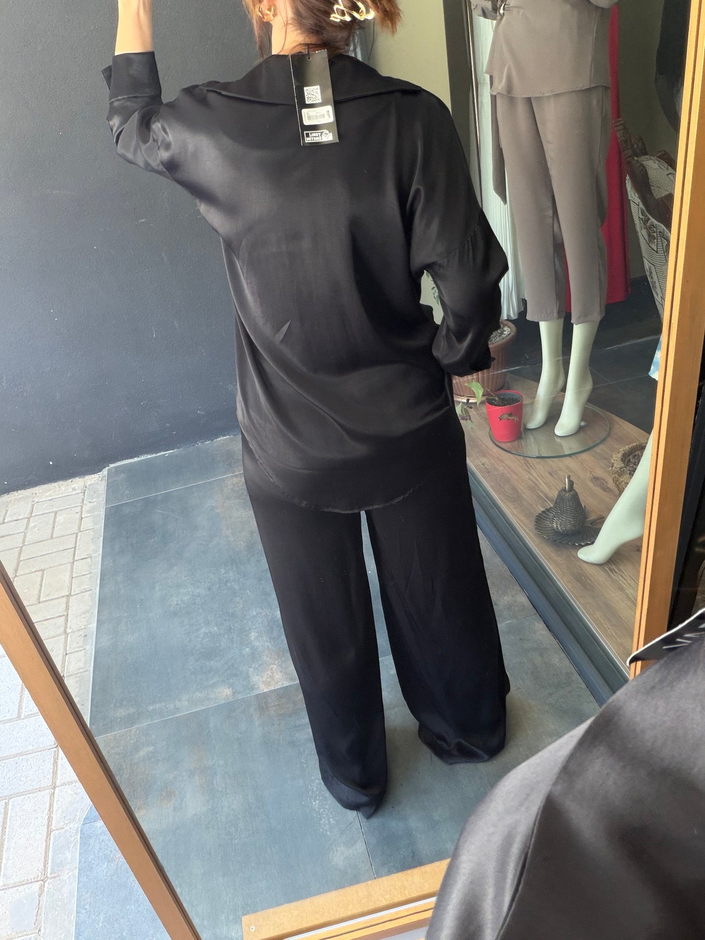 Siyah Saten Premium Takım