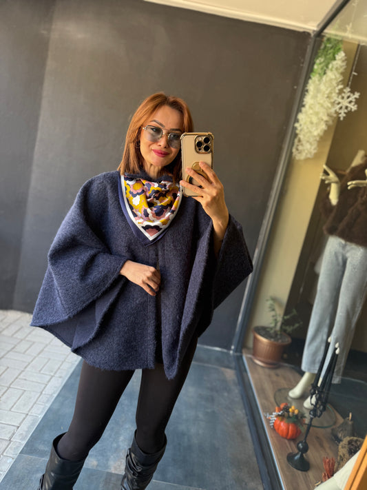 Pany Lacivert Kaşmir Panço