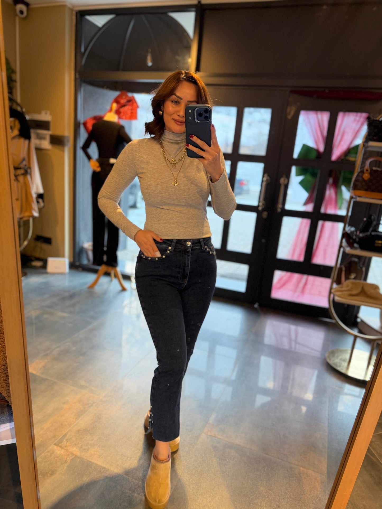 Mysecret Gri Yarım Balıkçı Body