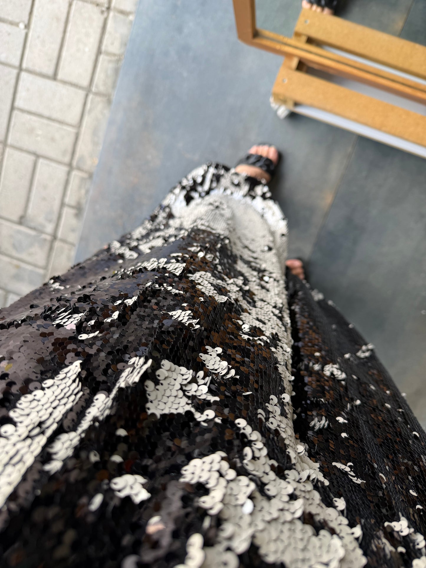 Kanty Siyah Pullu Takım