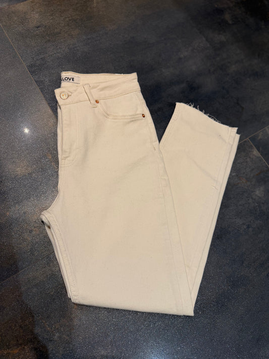 Xlove Bej Kesik Paça Jean