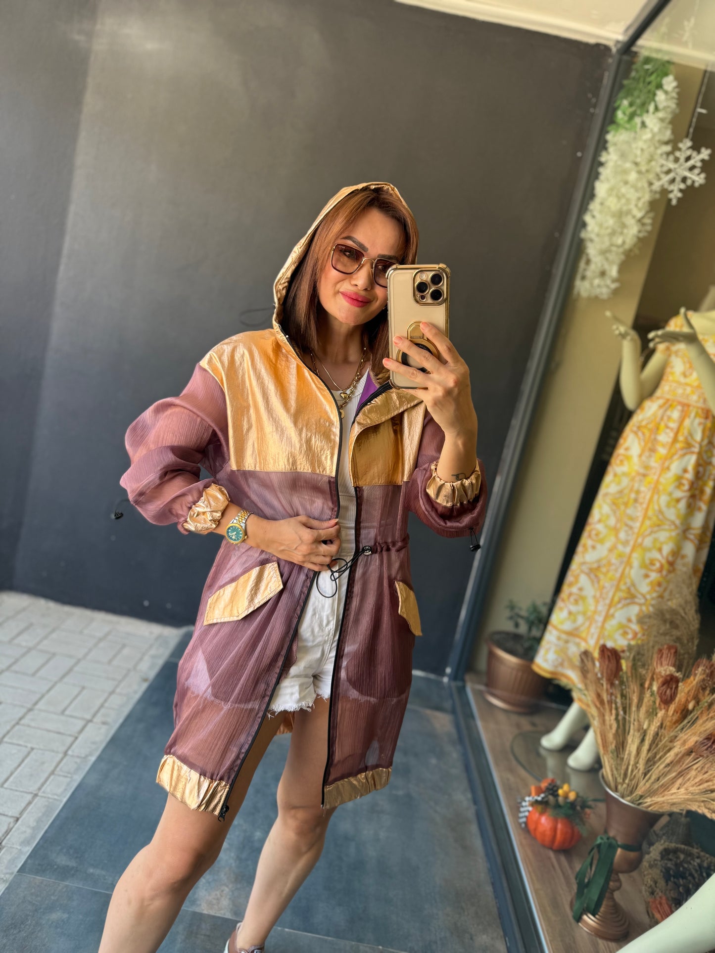 S.c.h Metalik Trenchcoat