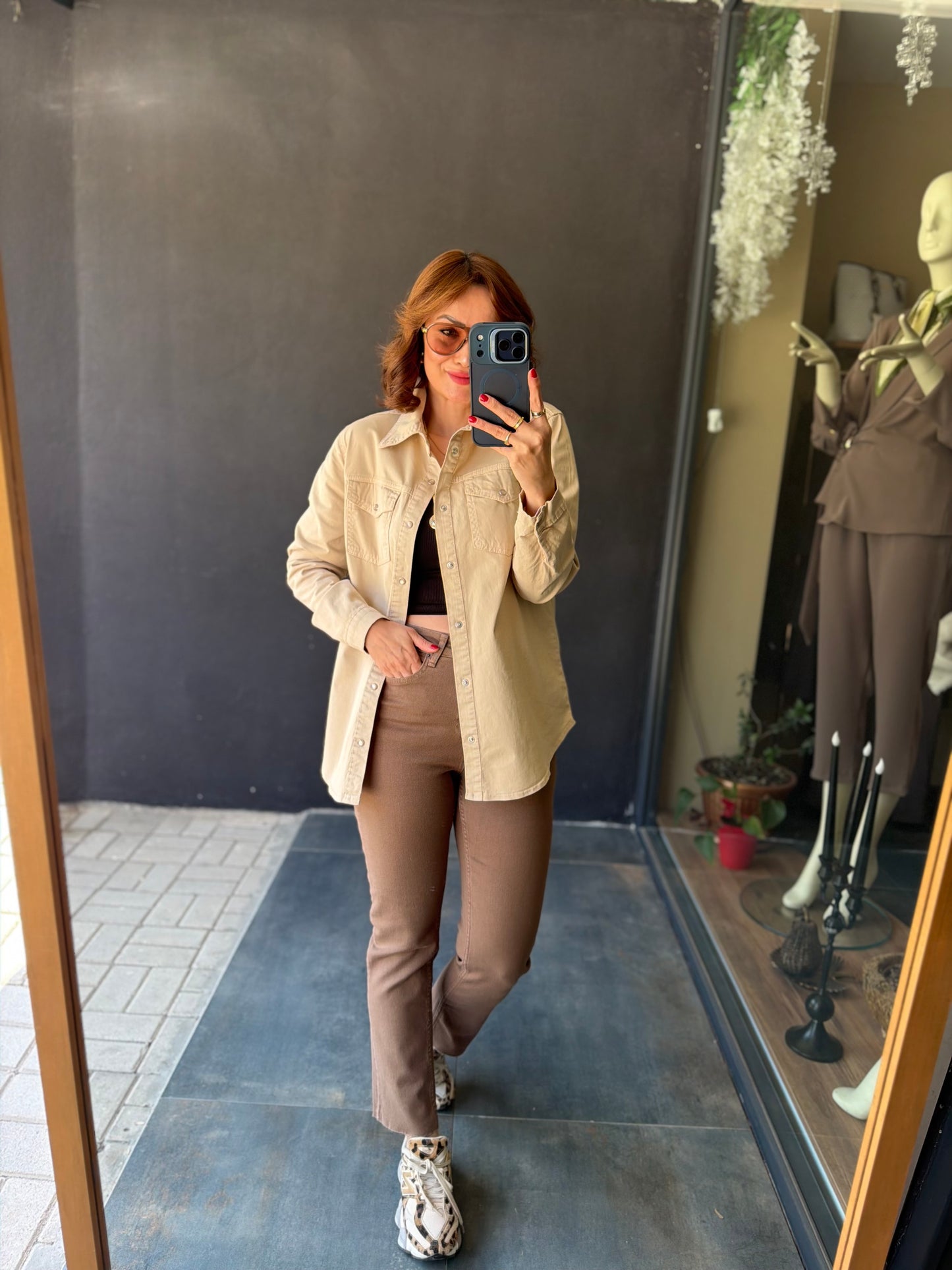 Melany Bej Jean Gömlek
