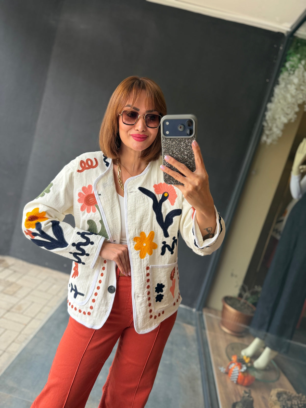 Portofino Beyaz Punch Ceket