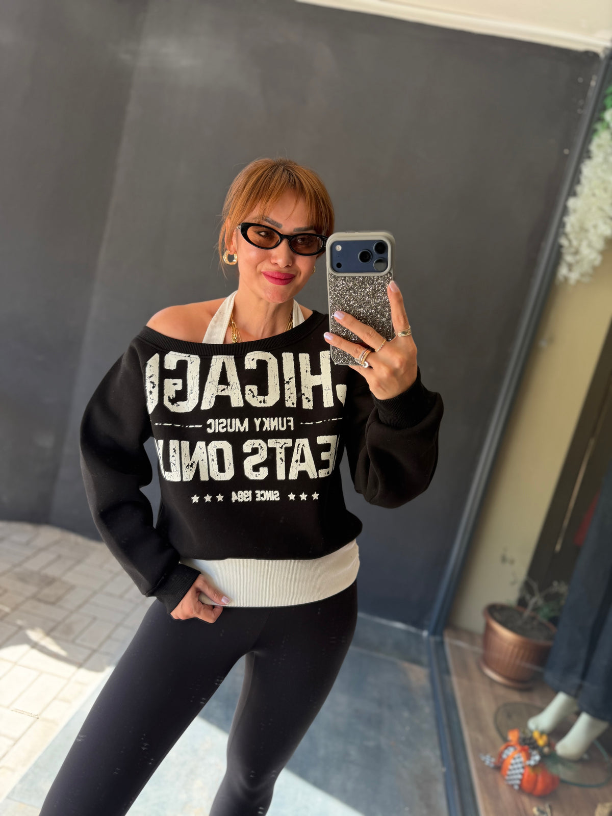 Chicago Siyah Sweatshirt