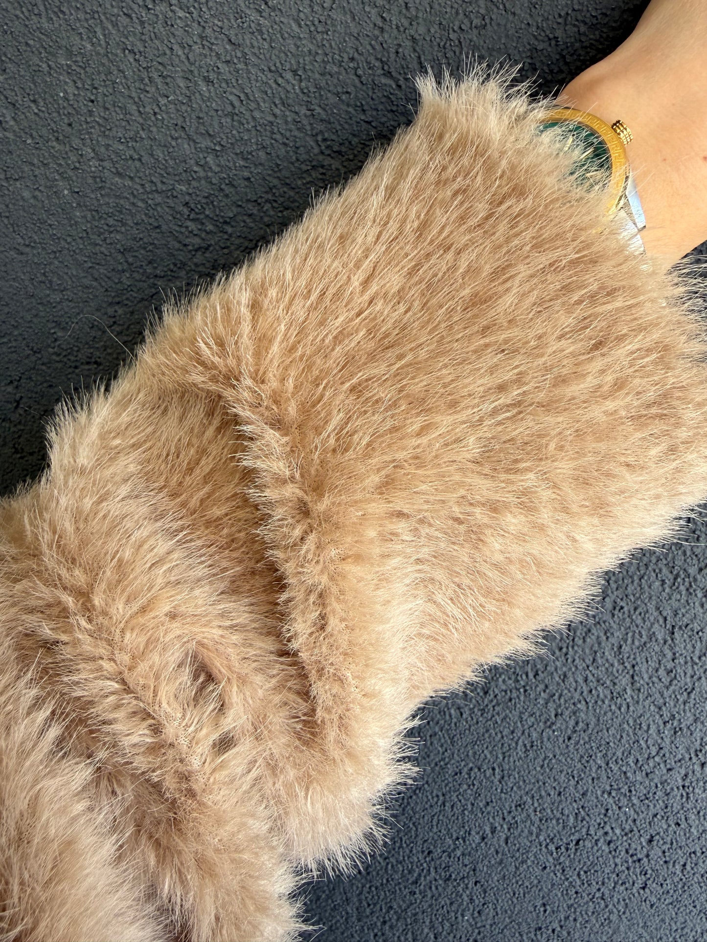 Paris Bej Premium Kürk