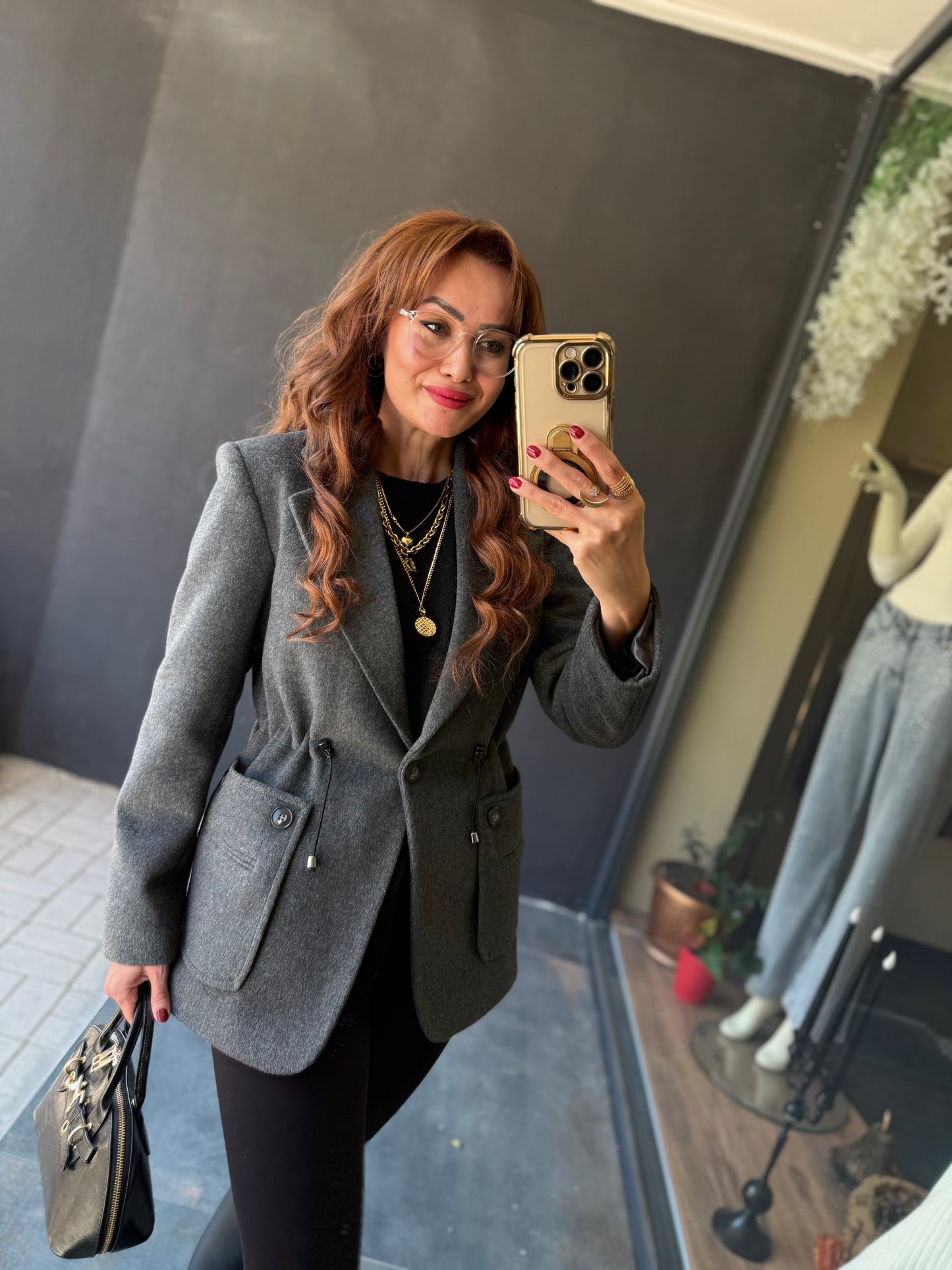 Candy Gri Kaşmir Ceket