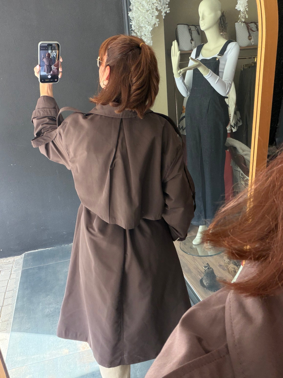 Alveron Kahve Oversize Trenchcoat