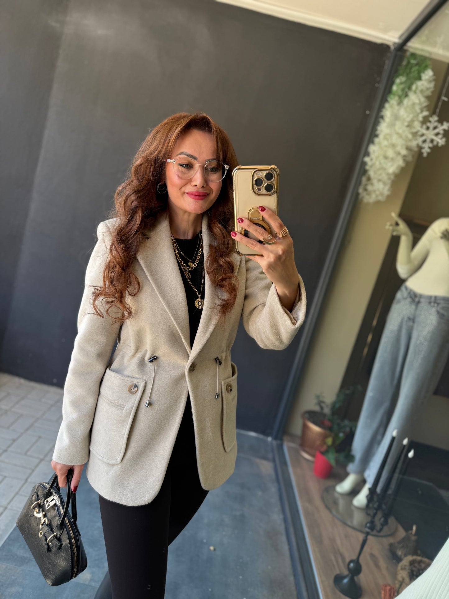 Candy Bej Kaşmir Ceket
