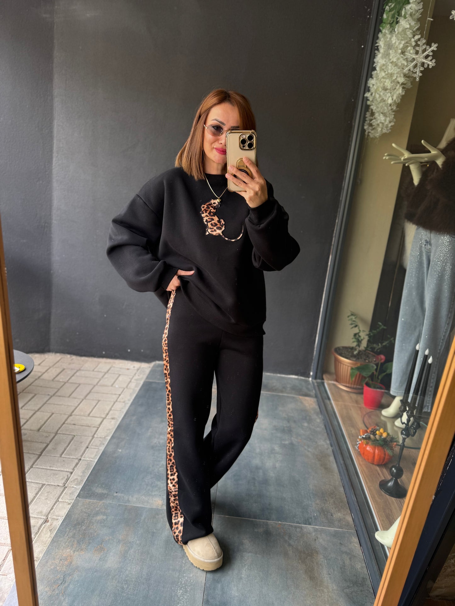 Ladima Siyah Şardonlu Eşofman Takımı