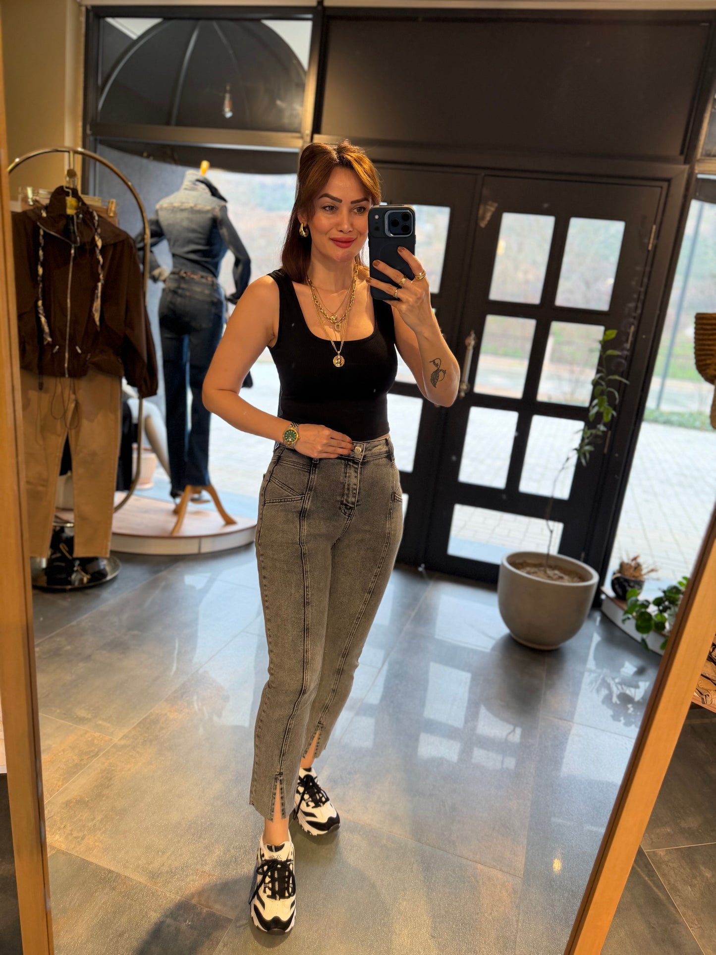 Xlove Önden Şeritli Füme Jean