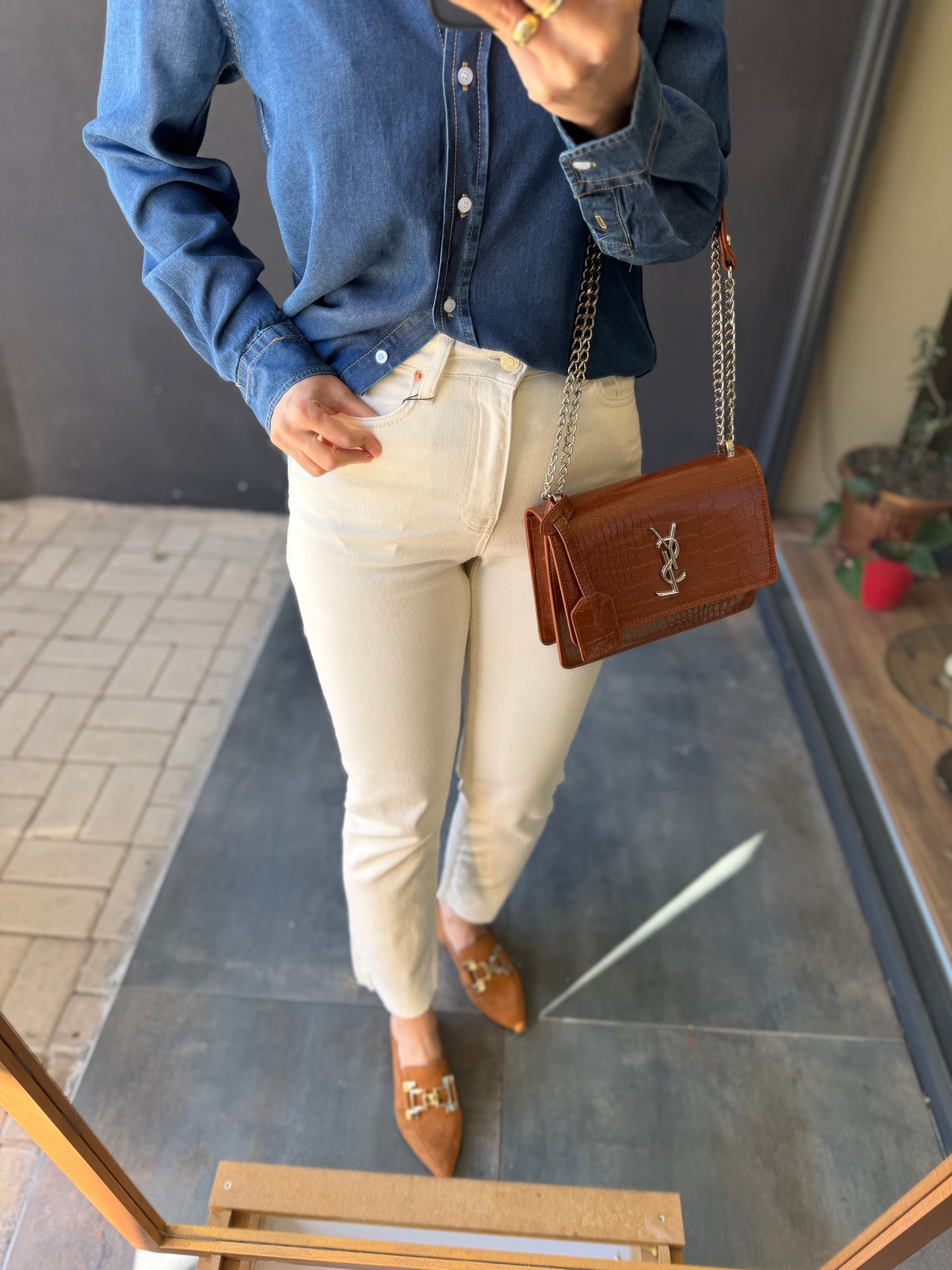 Xlove Bej Kesik Paça Toparlayıcı Jean