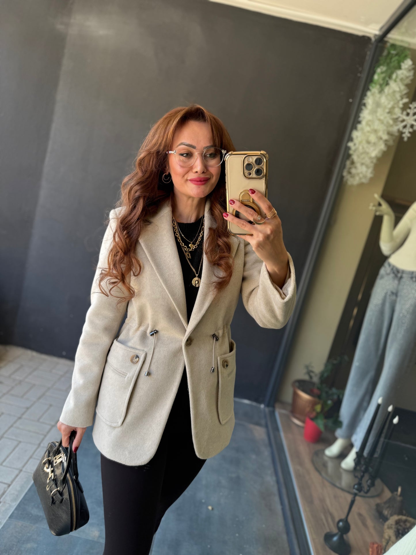 Candy Bej Kaşmir Ceket