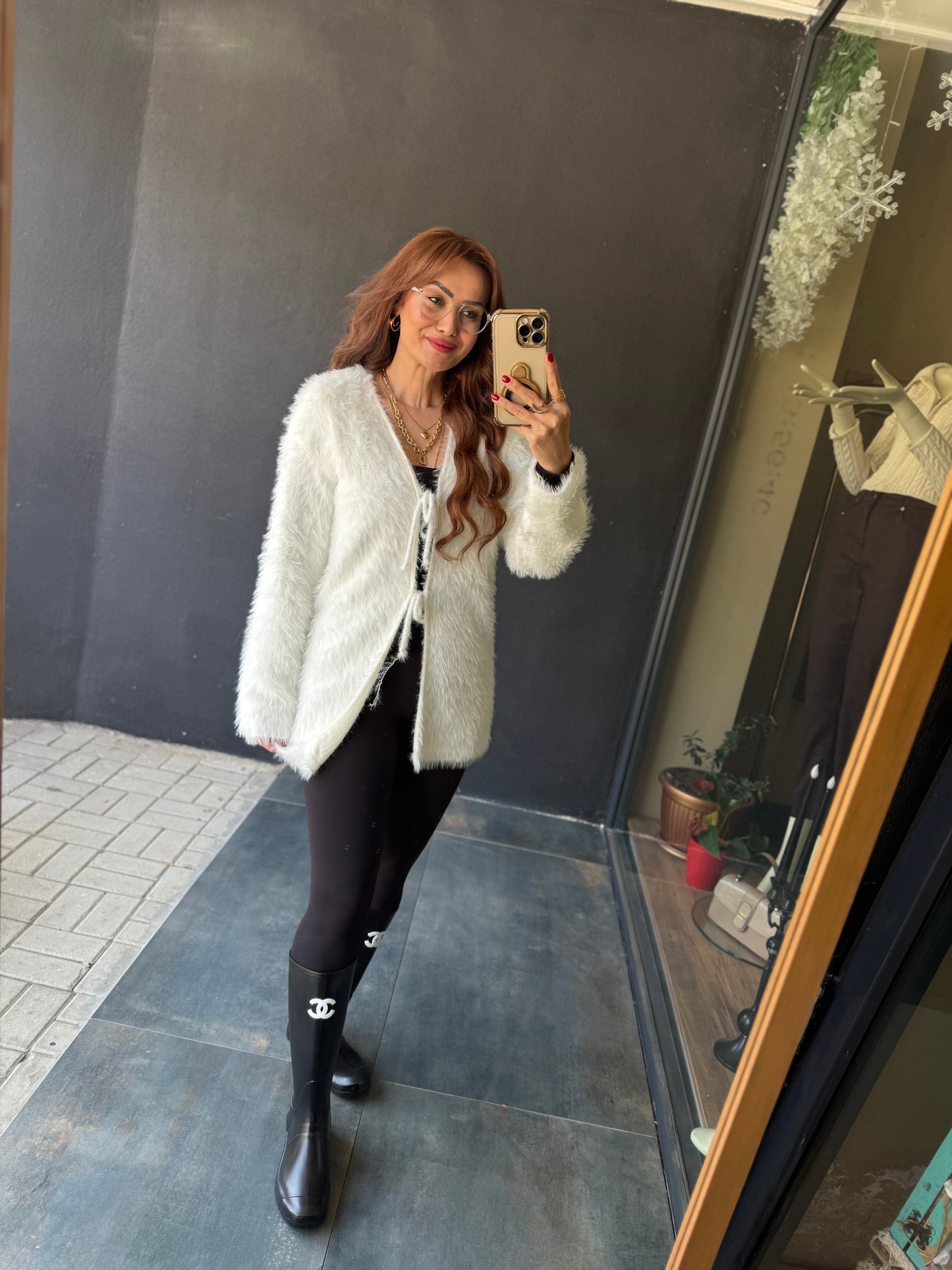 Wouy Beyaz Yumoş Hırka