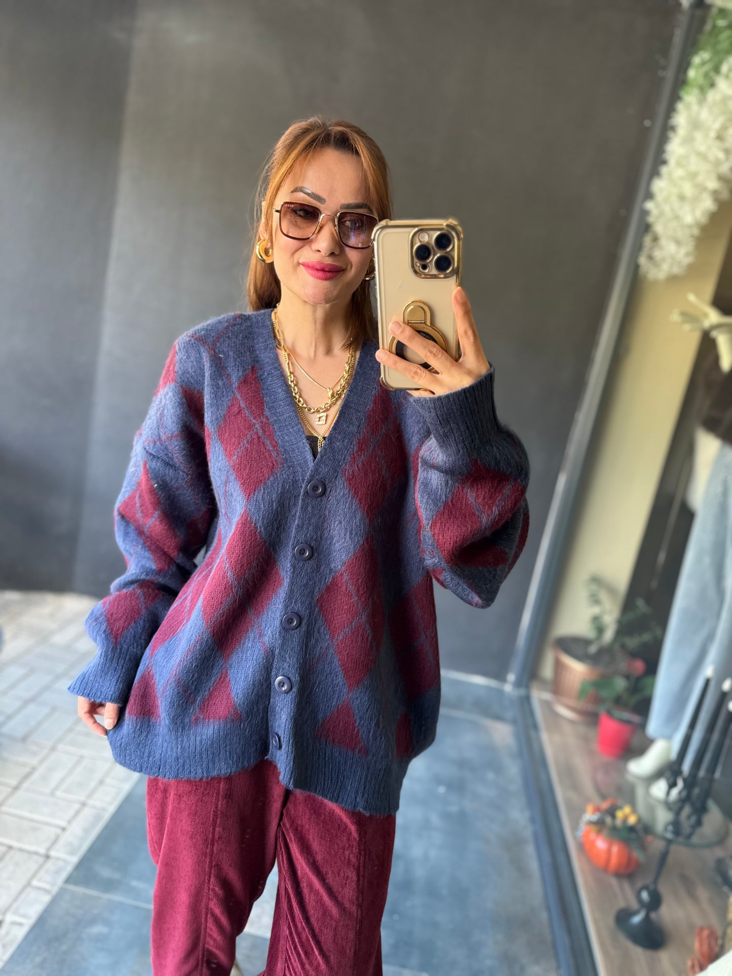 Ruzy Bordo Kaşmir Hırka