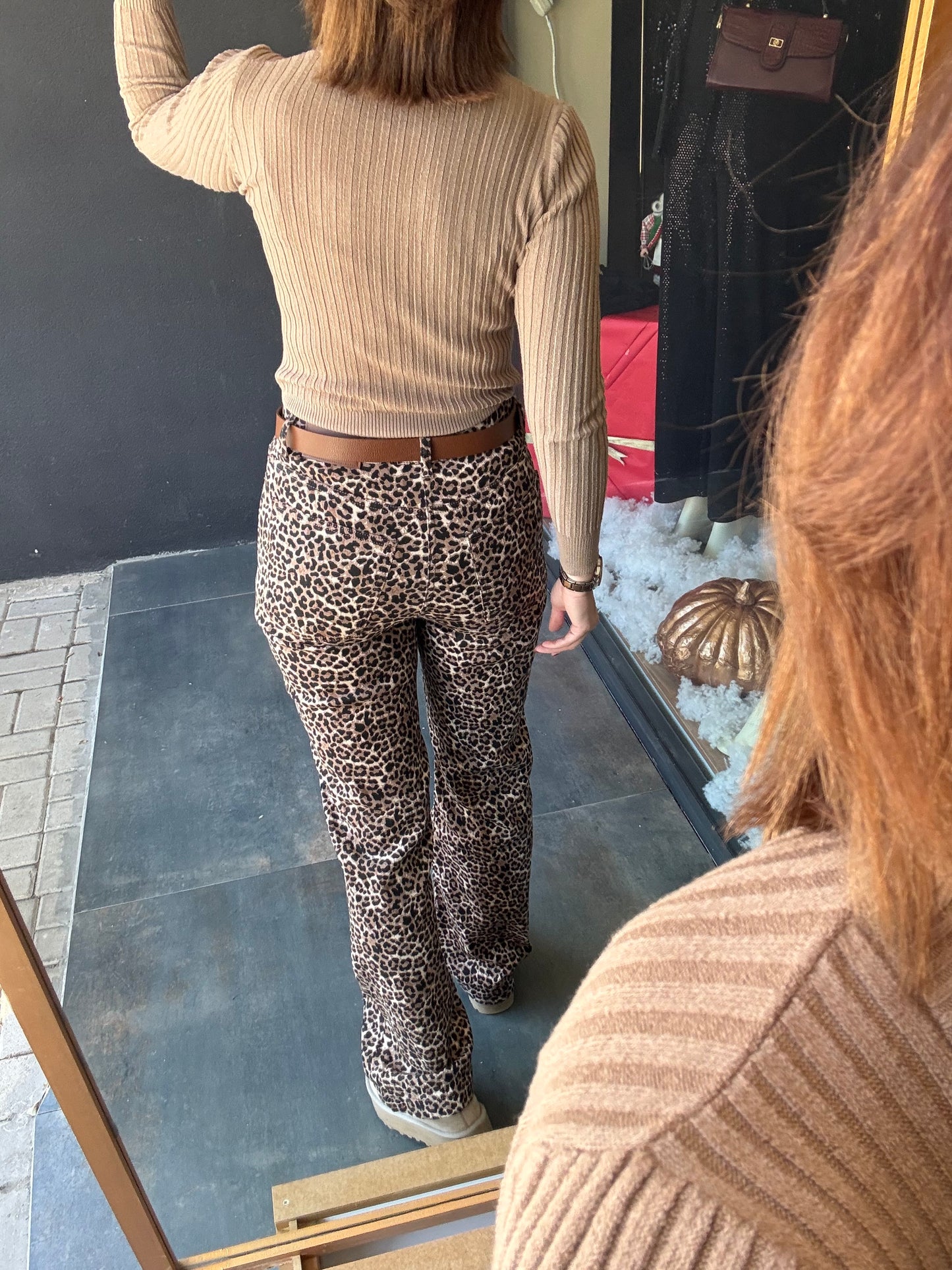 Xlove Leopar Jean Pantolon