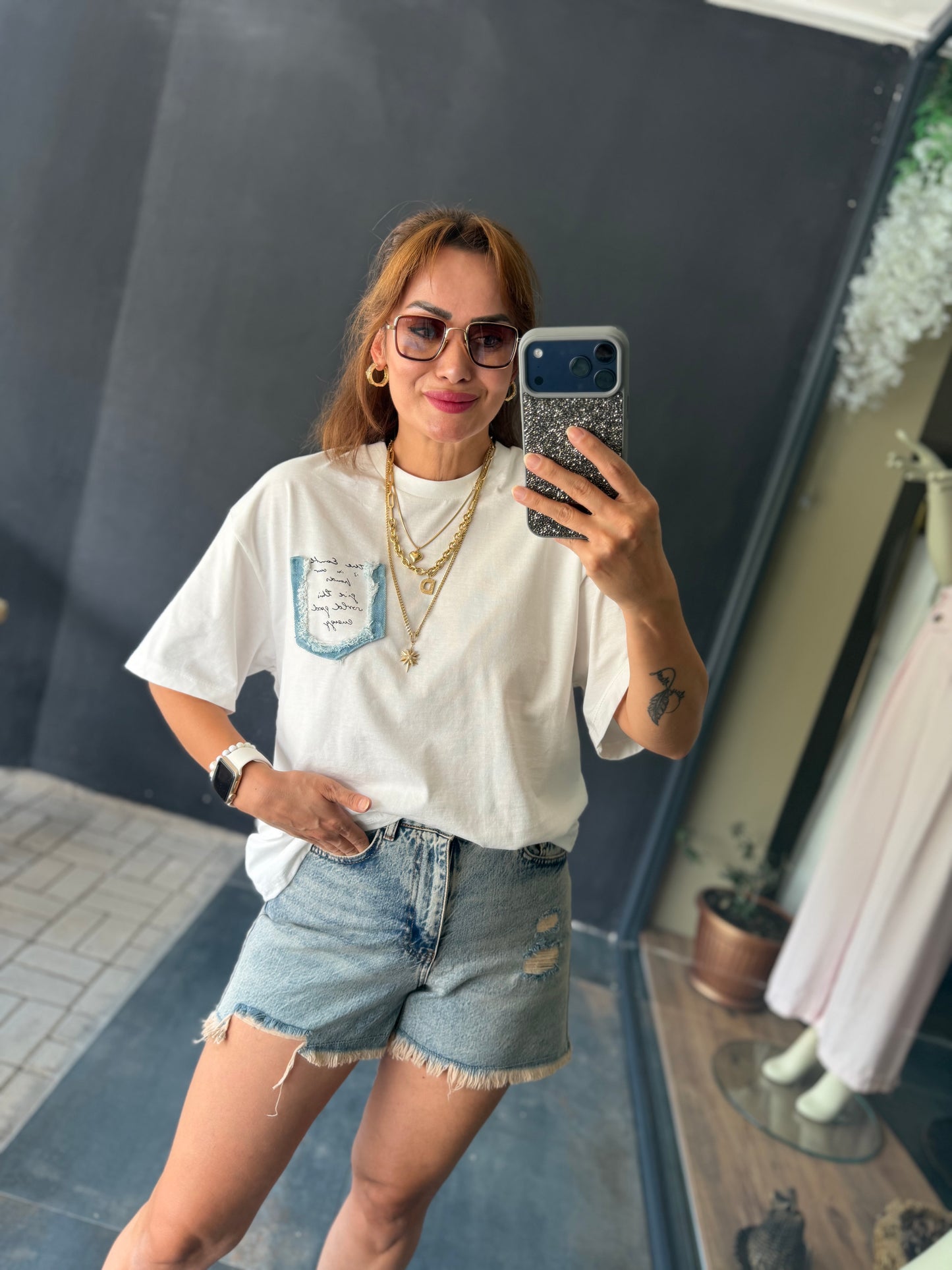 Solvane Beyaz Cotton T-Shirt