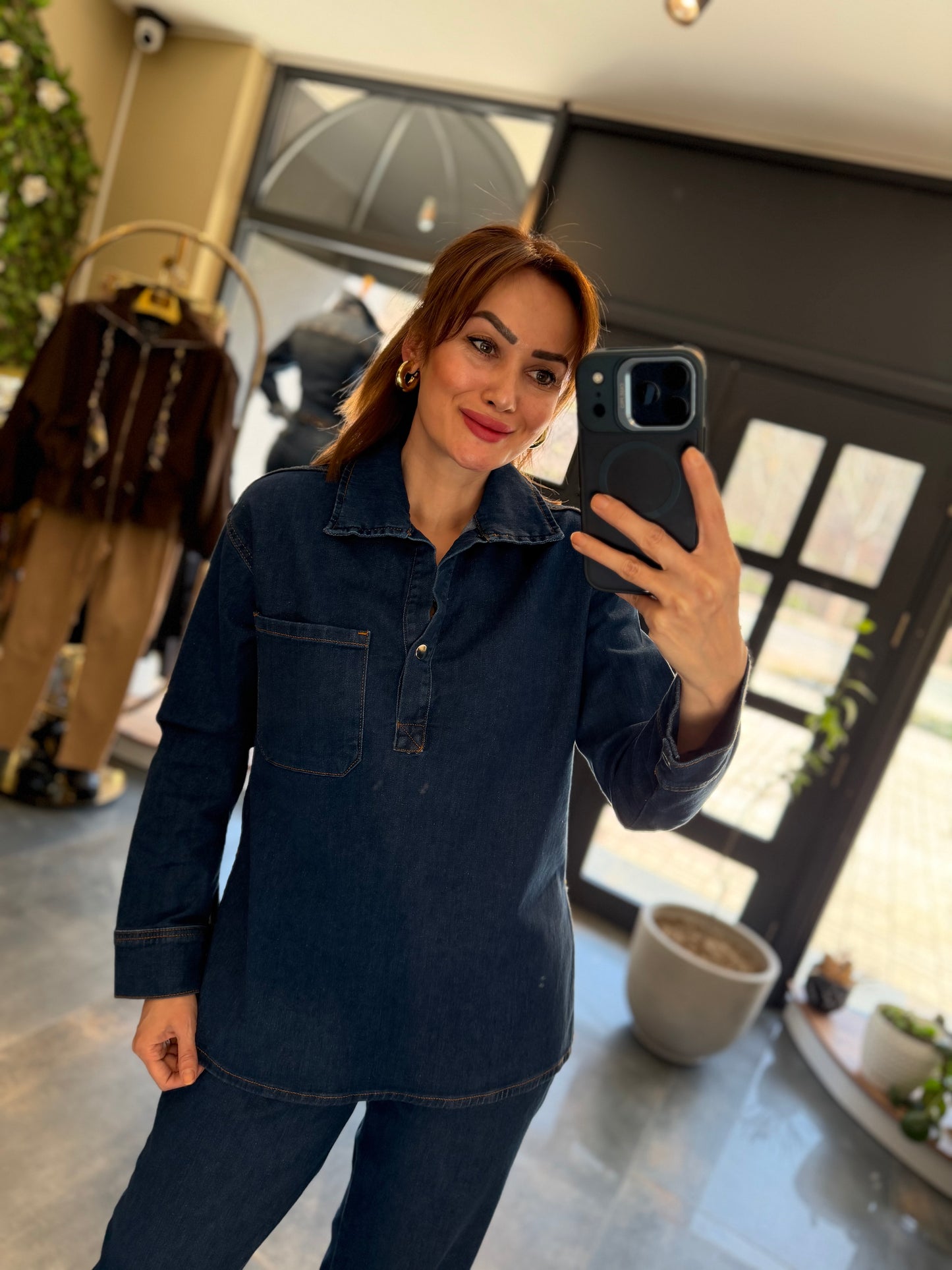 Aleya Jean Gömlek & Pantolon Takım