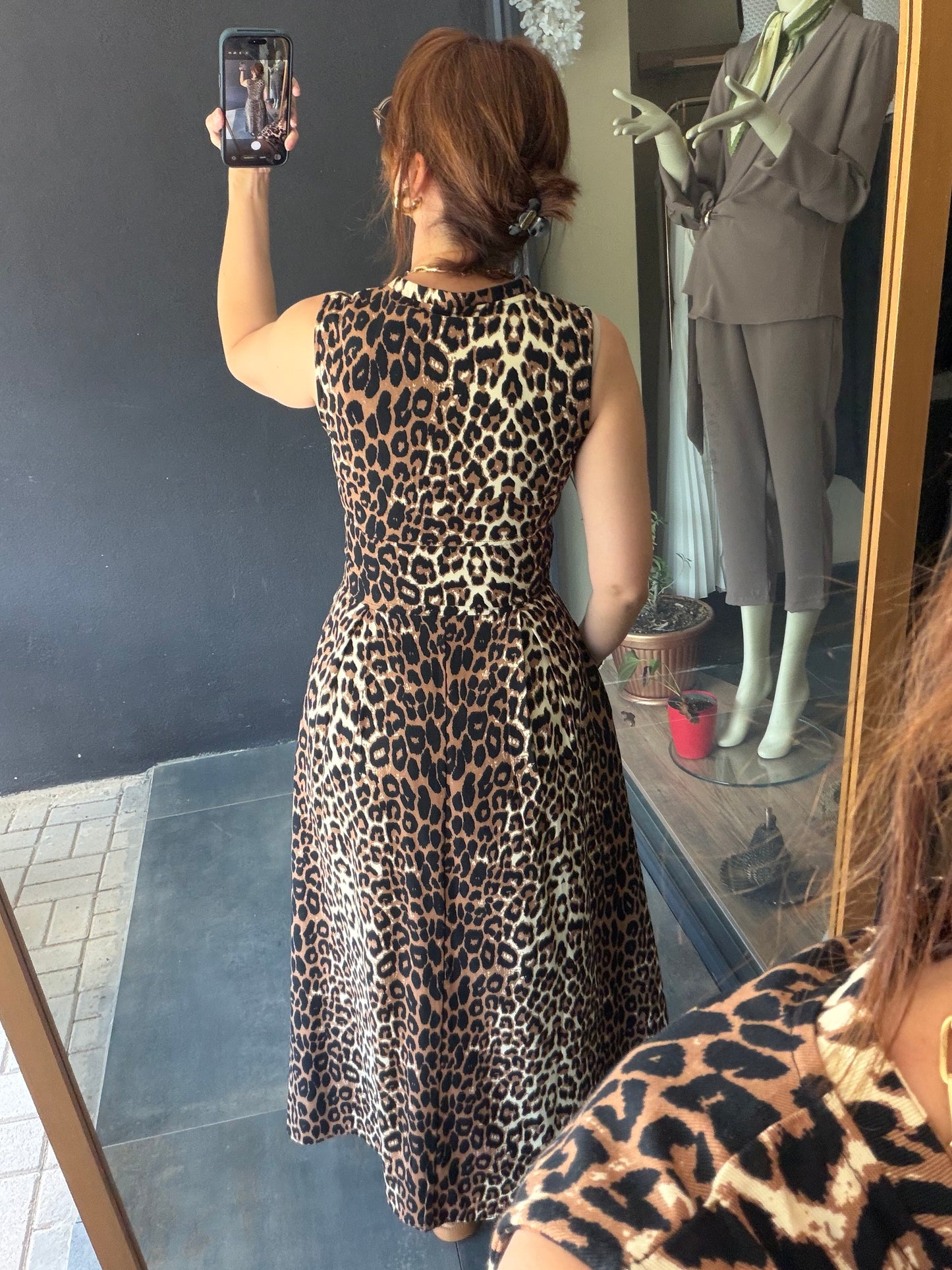 Leopar Jean Keten Elbise