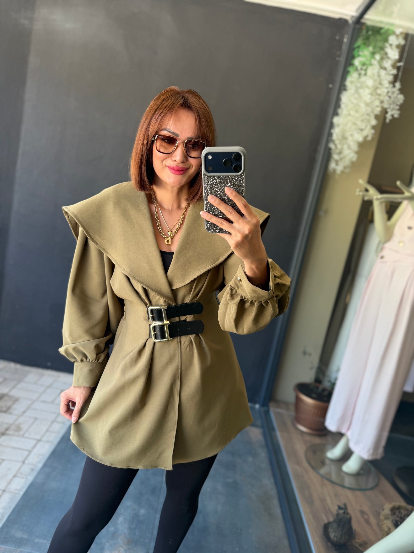 Almira Haki Trenchcoat