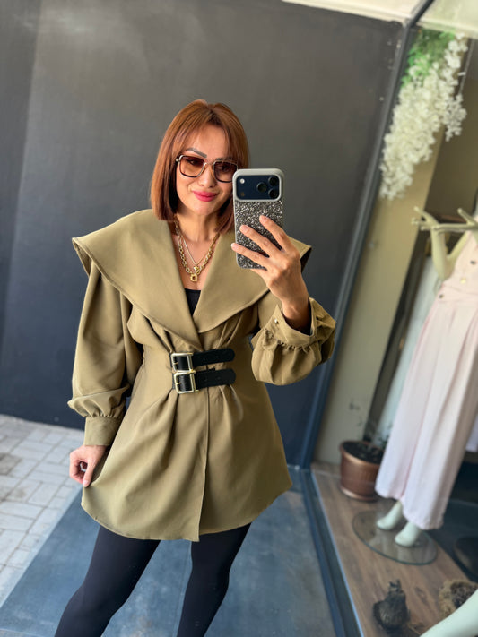 Almira Haki Trenchcoat