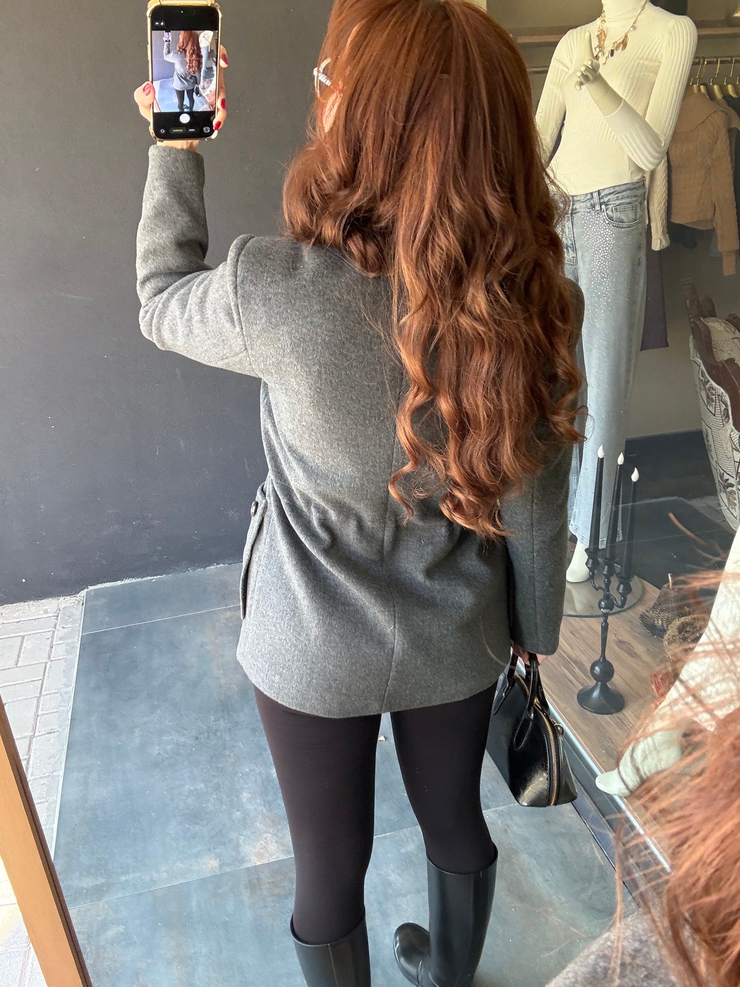 Candy Gri Kaşmir Ceket