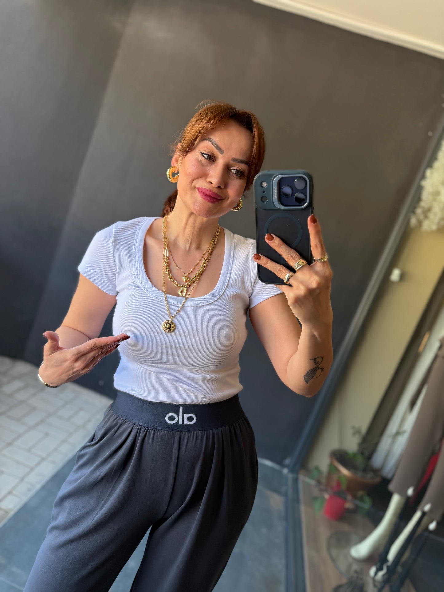 Lussy Beyaz U Yaka T-Shirt