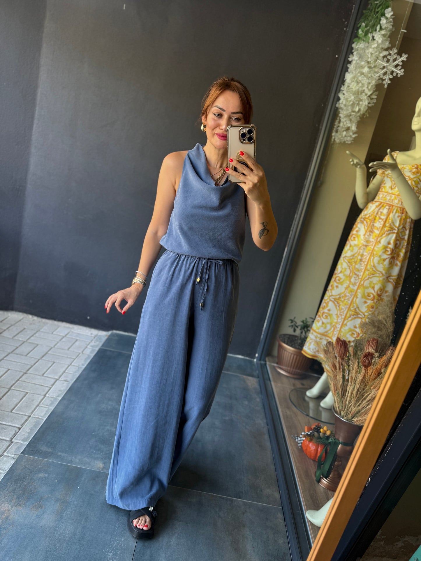 Agatha Mavi Tensel Takım