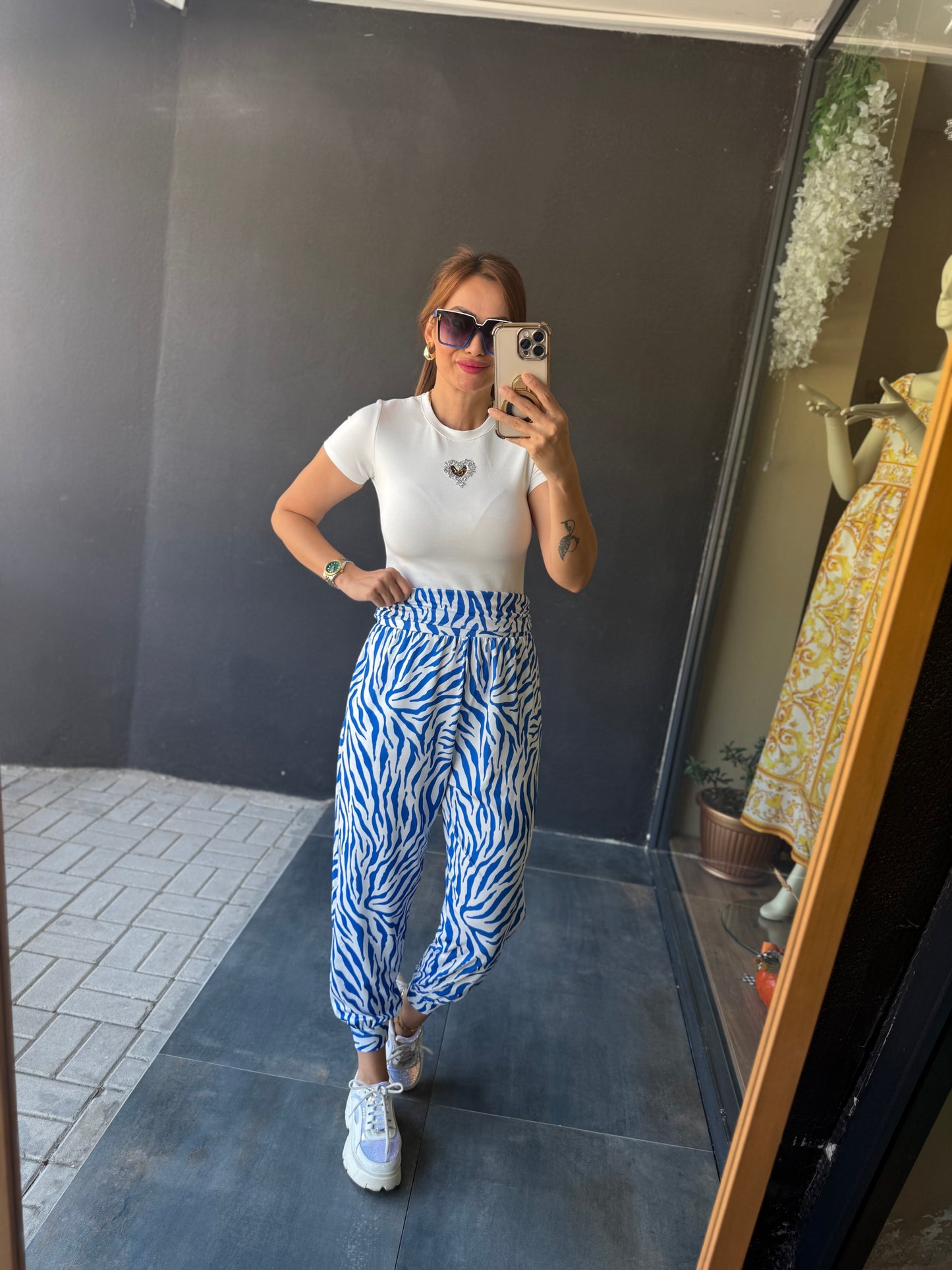 Merry Mavi Şalvar Takım